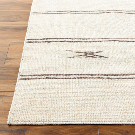 Surya Rivi Borc-2300 Ivory, Black, Medium Brown Rug.