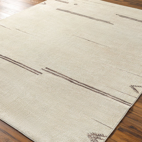 Surya Rivi Borc-2301 Cream, Medium Gray, Charcoal Rug.