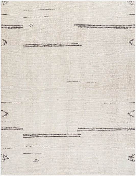 Surya Rivi Borc-2301 Cream, Medium Gray, Charcoal Area Rug