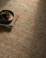 Surya Renaissance BORI-2307 Light Beige, Dusty Coral, Tan, Taupe, Denim