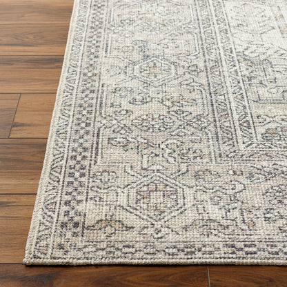 Surya Margot Bosc-2300 White, Light Sage, Charcoal, Brown, Wheat, Light Blue Area Rug