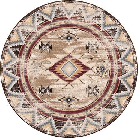American Dakota Bow Strings Distressed Brown Rug