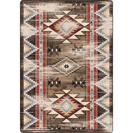American Dakota Bow Strings Distressed Brown Rug
