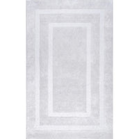 Nuloom Handmade Border Zamora Mtvs177B Light Gray Area Rug