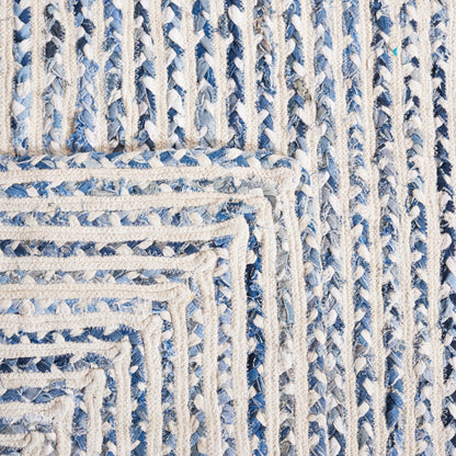 Safavieh Braided Brd260M Blue/Ivory Area Rug