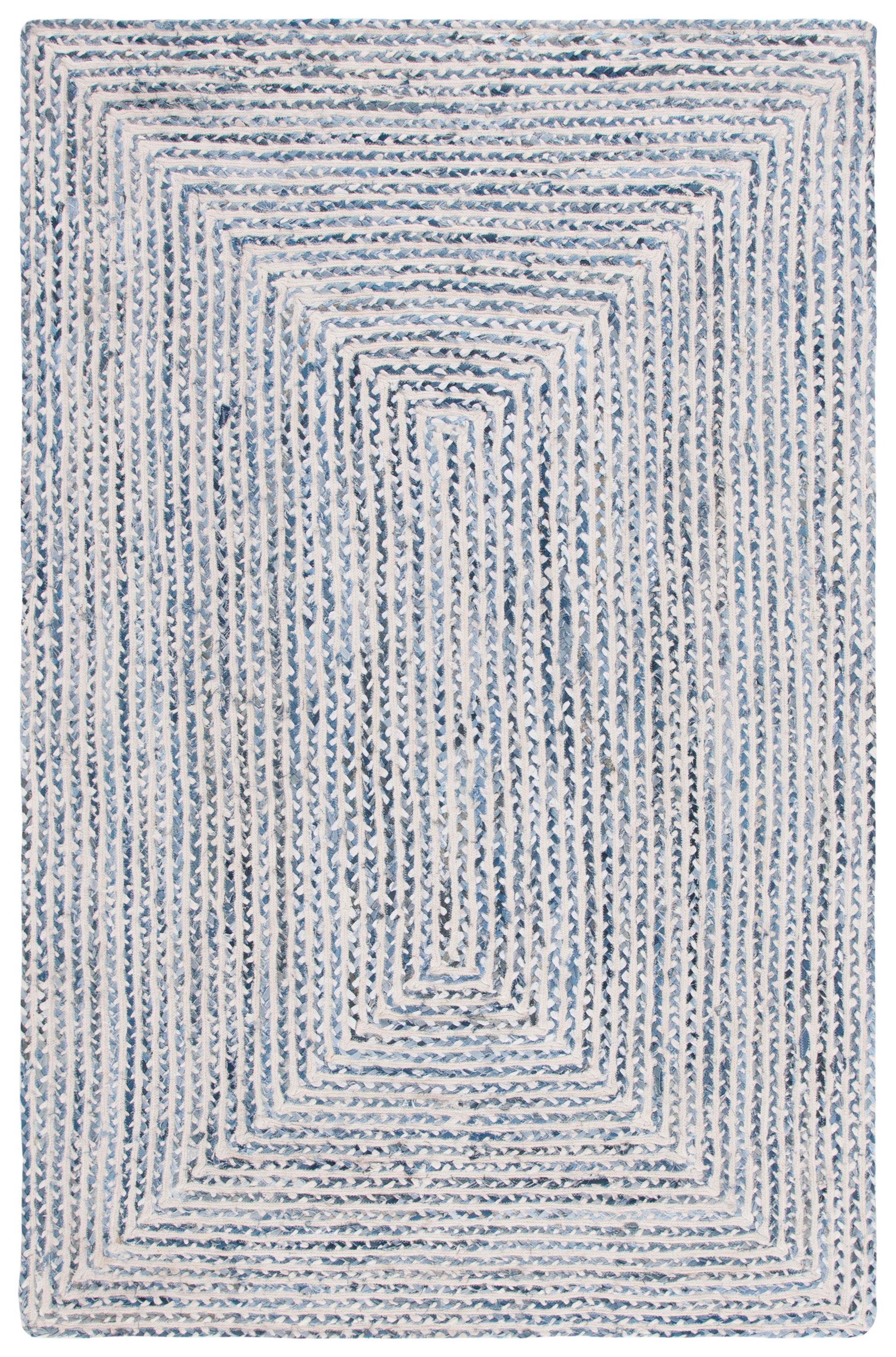 Safavieh Braided Brd260M Blue/Ivory Area Rug