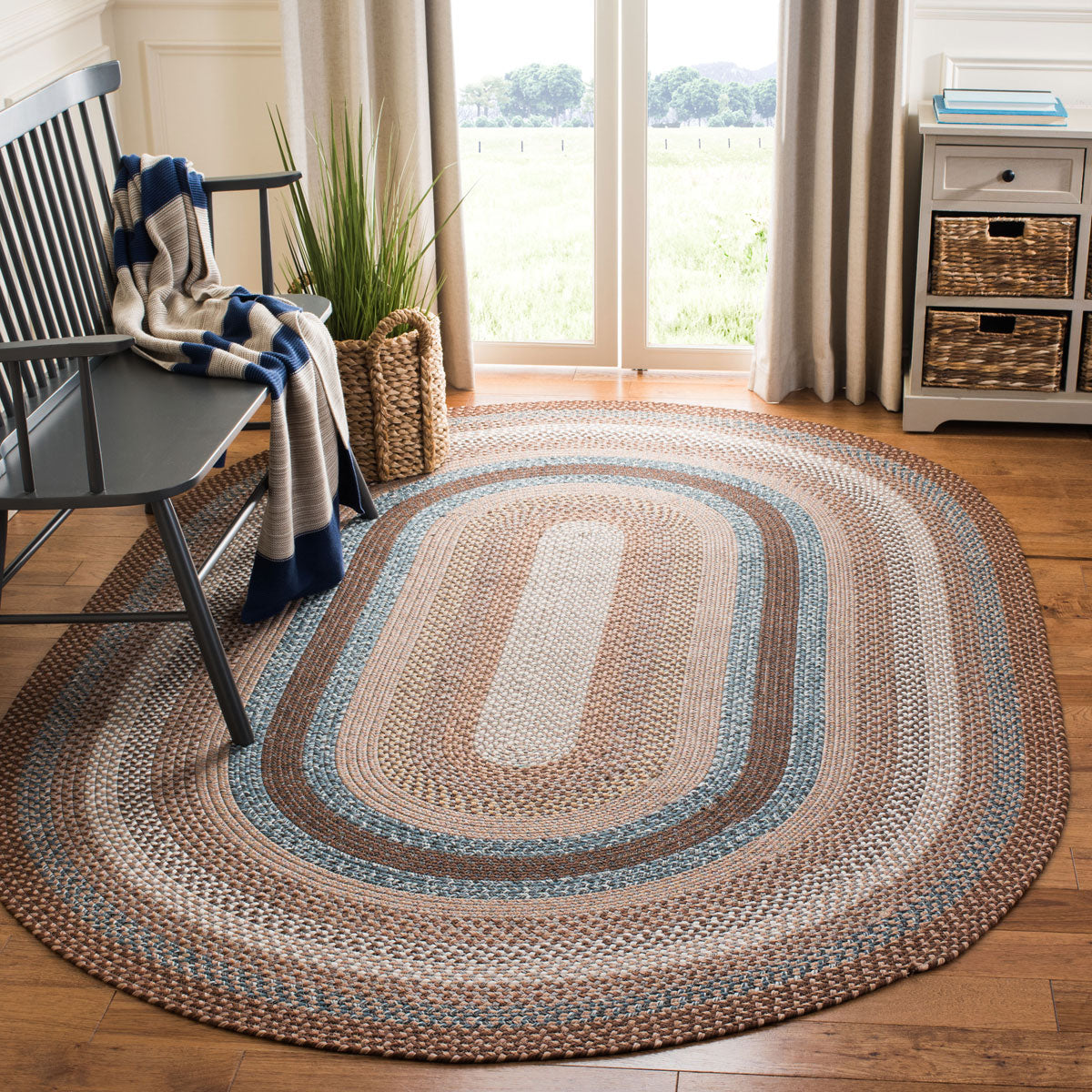 Safavieh Braided Brd313A Brown/Multi Rug
