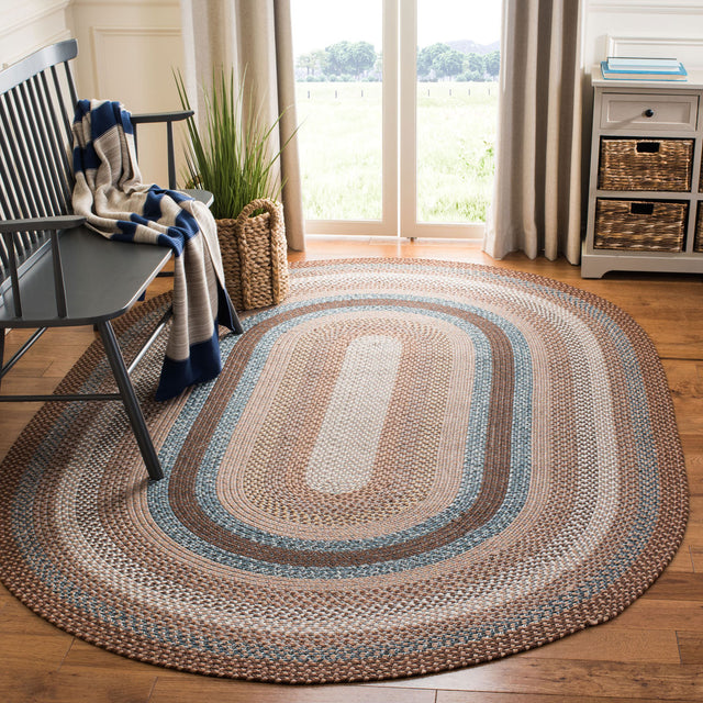 Safavieh Braided Brd313A Brown/Multi Rug