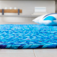 Safavieh Braided Brd452K Turquoise Area Rug