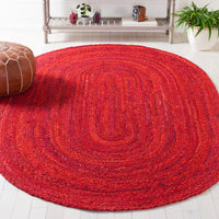 Safavieh Braided Brd452Q Red Area Rug