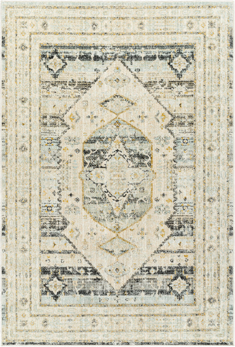 Surya Bitlis Bsi-2300 Tan, Silver Gray, Beige, Gray, Black Rug.