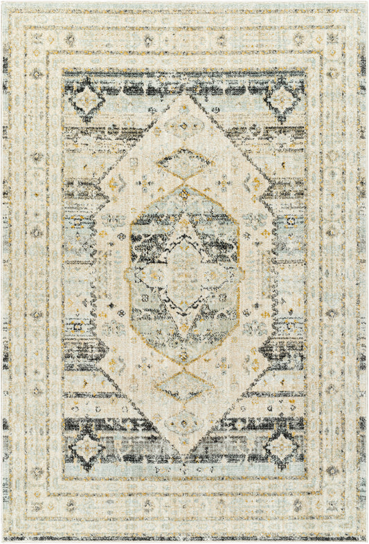 Surya Bitlis Bsi-2300 Tan, Silver Gray, Beige, Gray, Black Area Rug