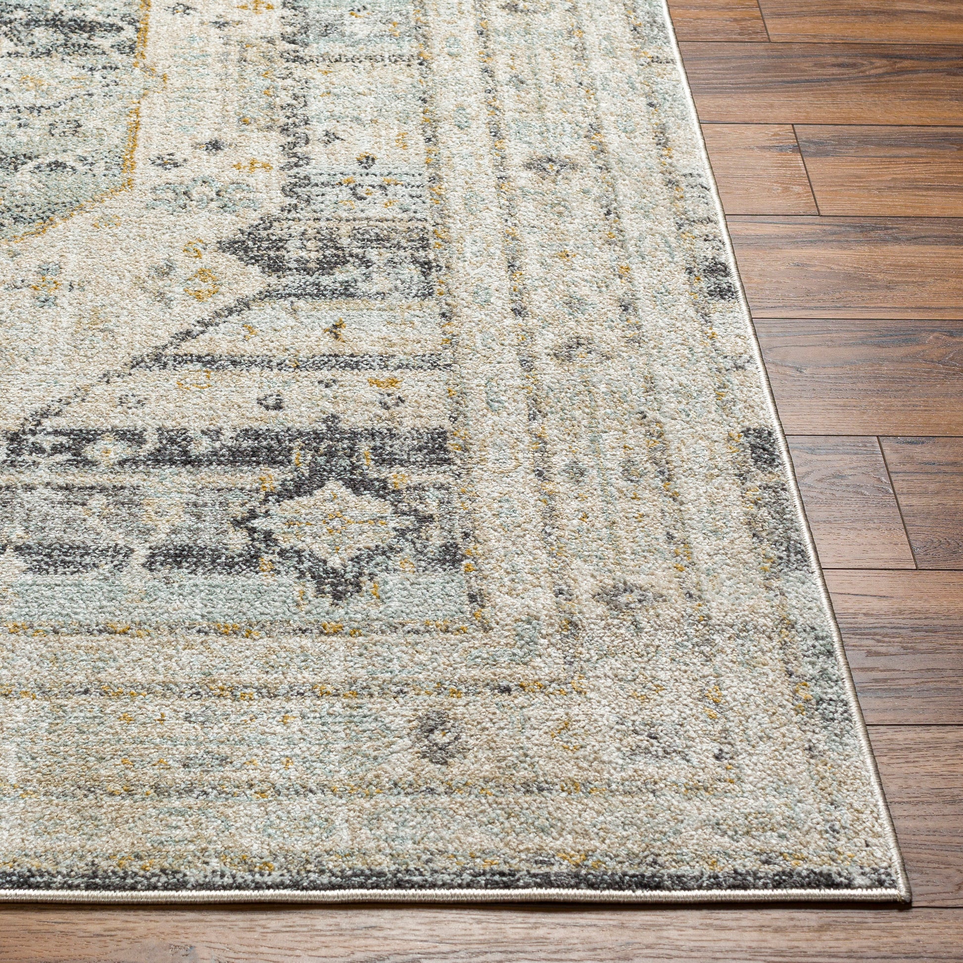 Surya Bitlis Bsi-2300 Tan, Silver Gray, Beige, Gray, Black Area Rug