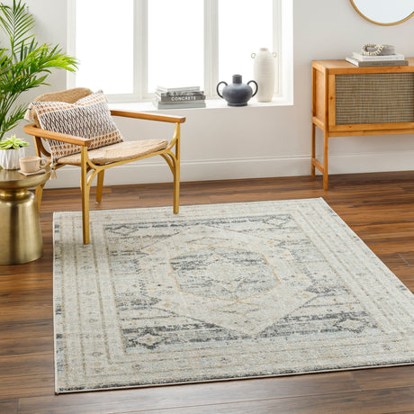 Surya Bitlis Bsi-2300 Tan, Silver Gray, Beige, Gray, Black Rug.