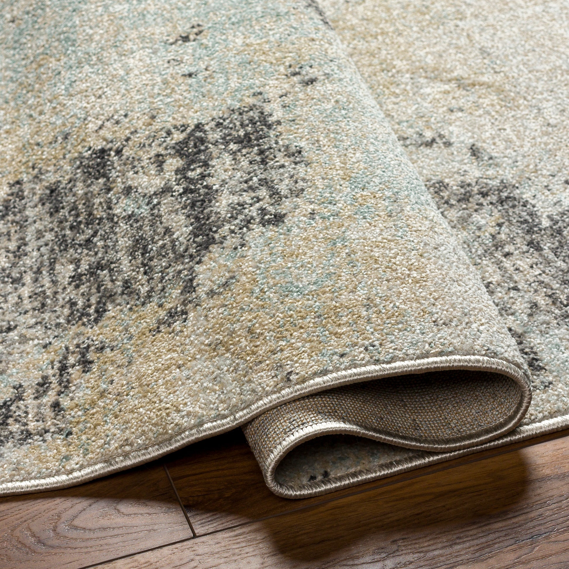 Surya Bitlis Bsi-2301 Tan, Beige, Silver Gray, Gray, Black Area Rug