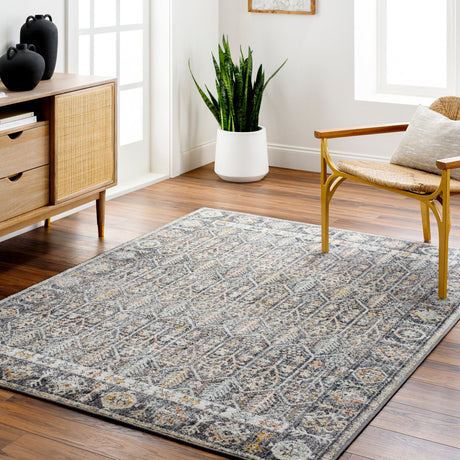 Surya Bitlis Bsi-2304 Black, Silver Gray, Tan, Beige, Gray Rug.