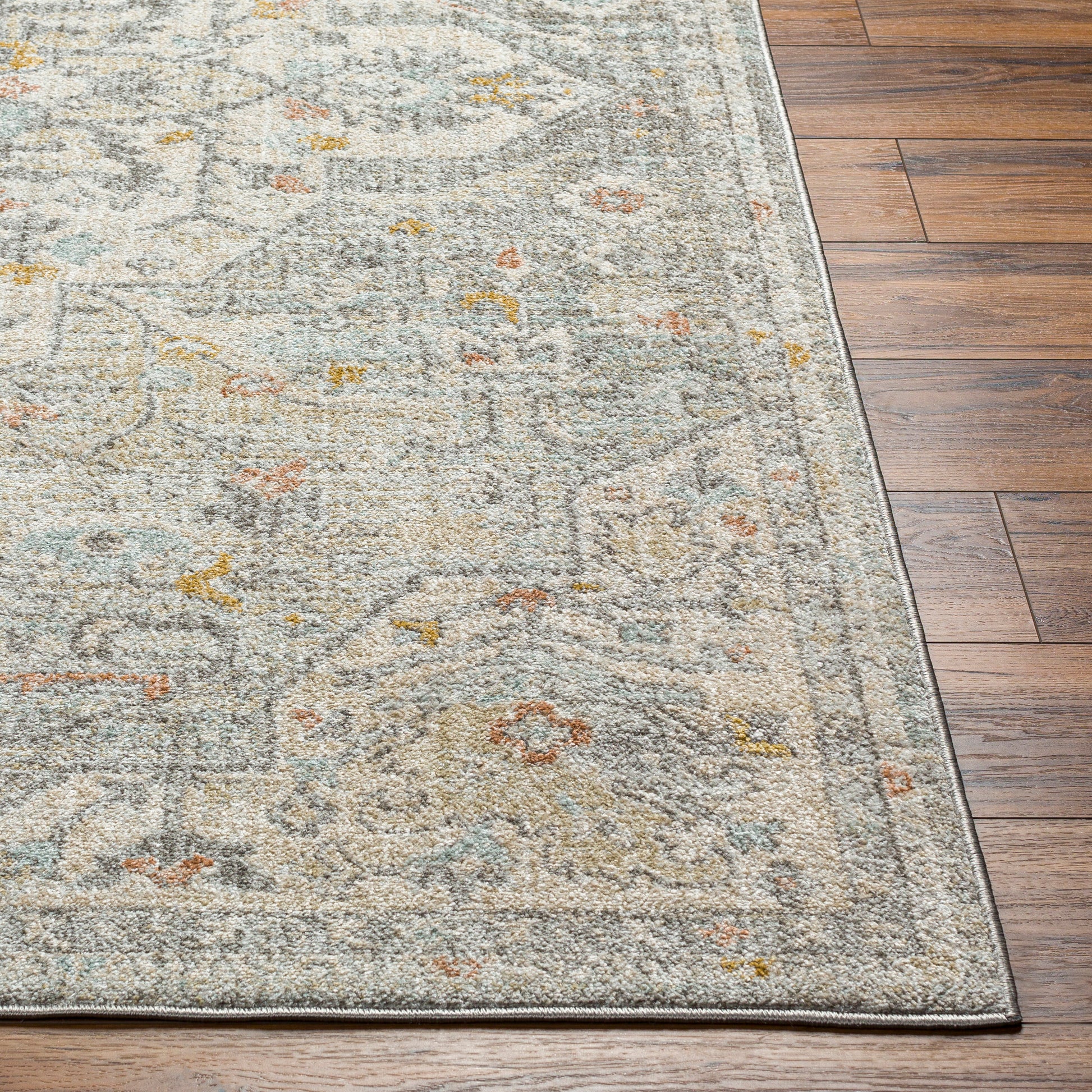 Surya Bitlis Bsi-2306 Silver Gray, Tan, Gray, Brown, Mustard Area Rug