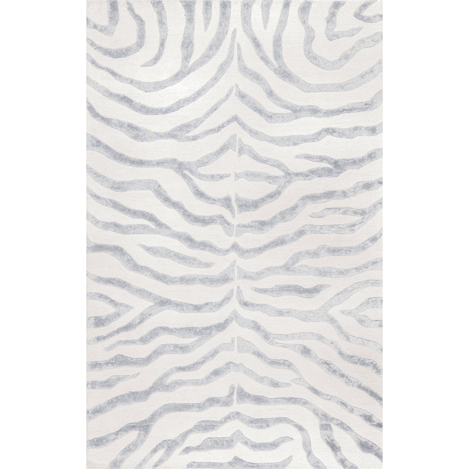 Nuloom Plush Zebra Zf5 Gray Area Rug