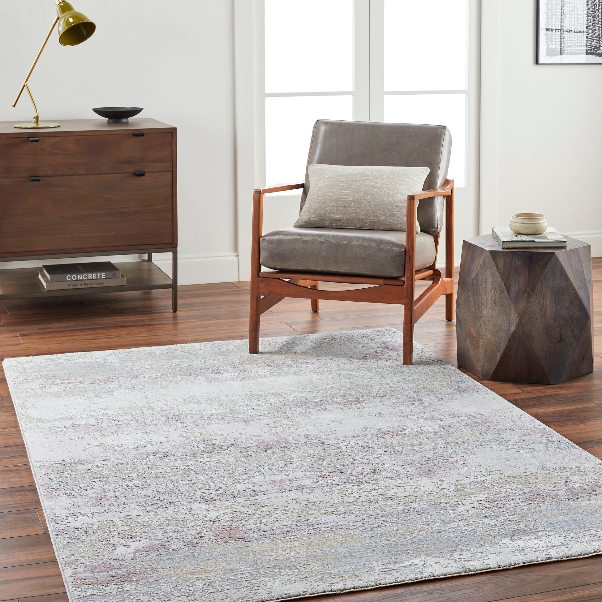 Surya Brunswick Bwk-2328 Blue, Cream, Tan, Olive, Dusty Pink, Light Slate Area Rug