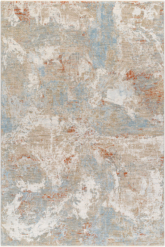 Livabliss Brunswick Bwk-2335 Taupe, Gray, Cream, Blue, Light Slate, Seafoam Rug - rectangular flat view