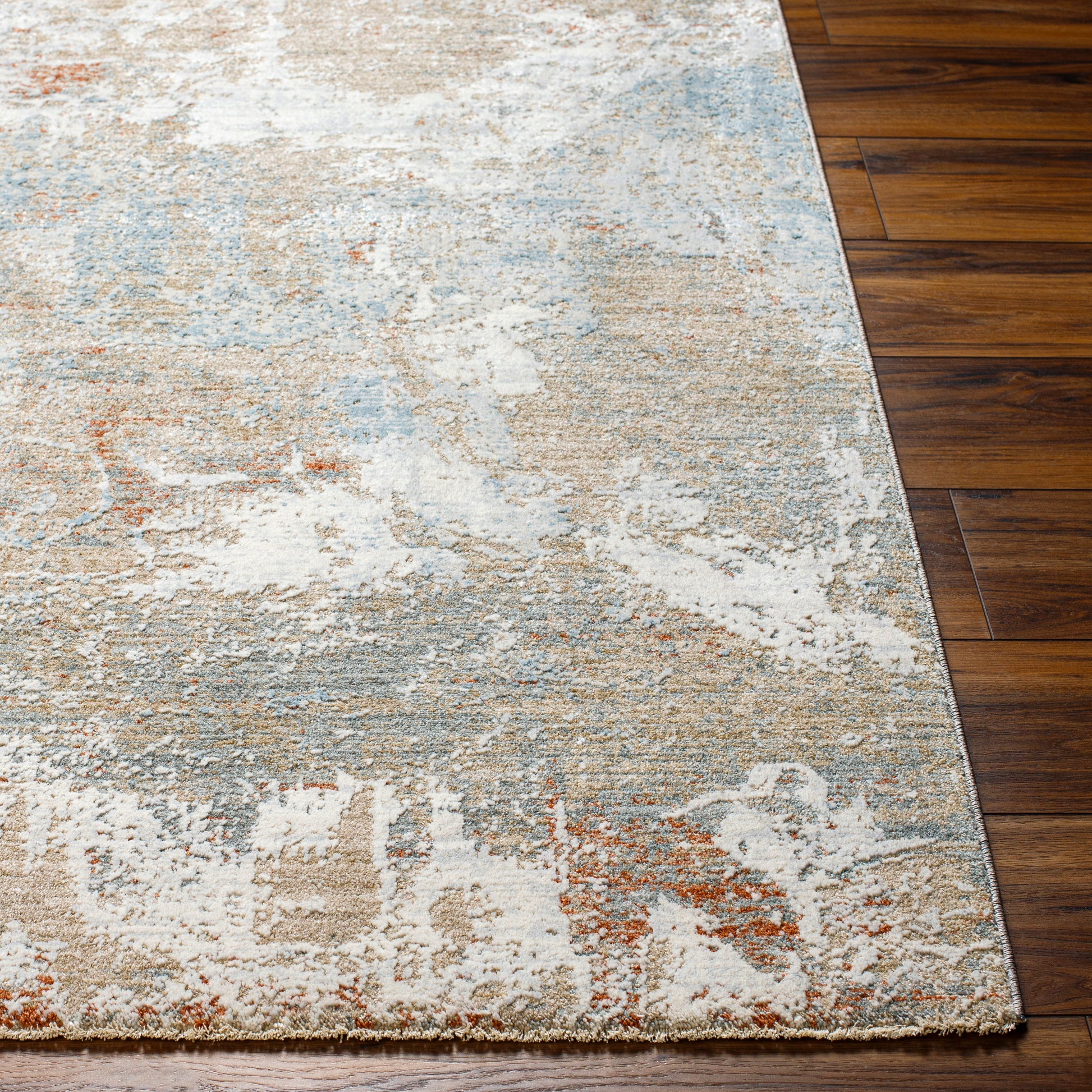 Surya Brunswick Bwk-2335 Taupe, Gray, Cream, Blue, Light Slate, Seafoam Area Rug