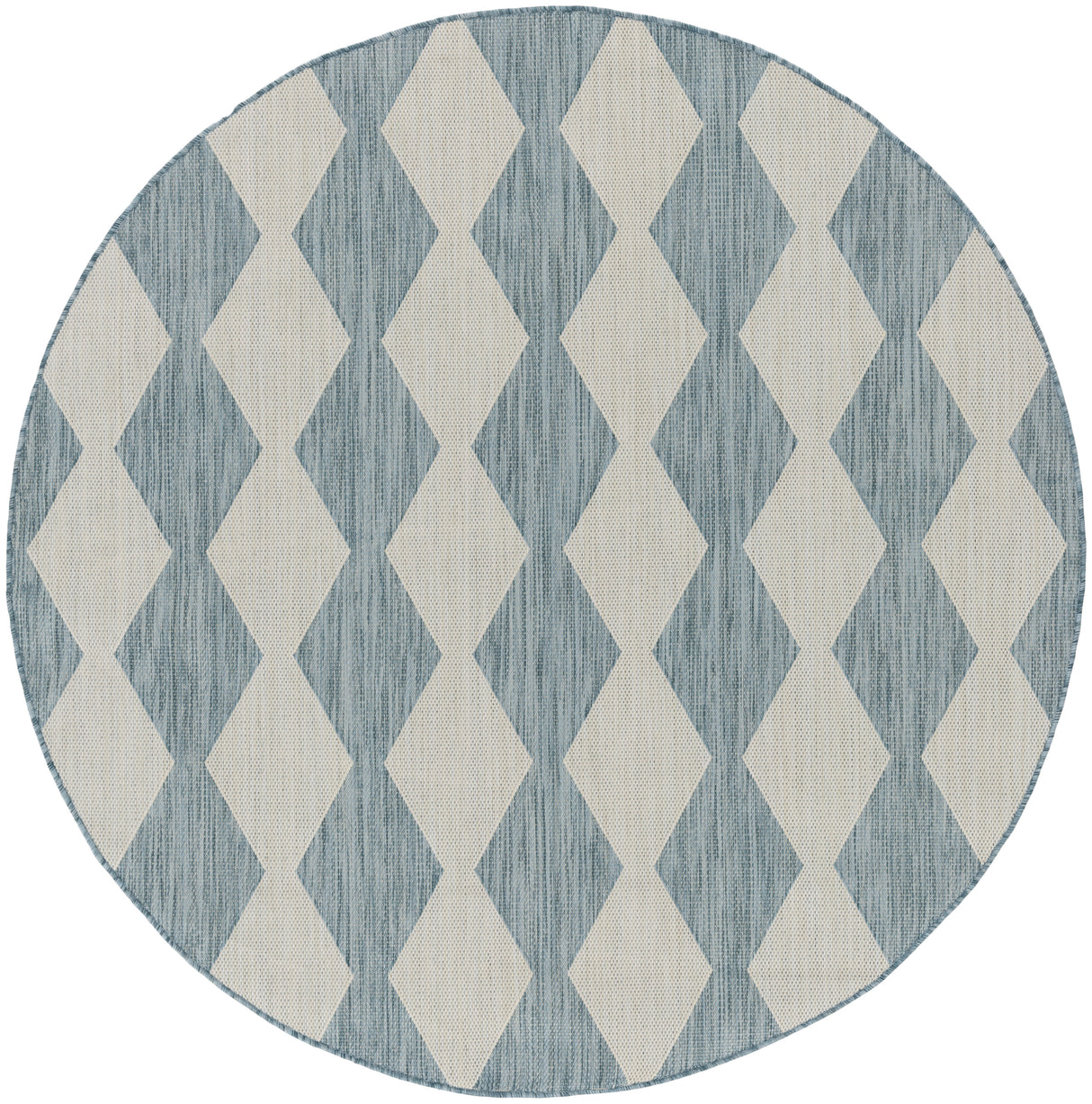 Nourison Positano POS04 Machine Made Aqua Rug