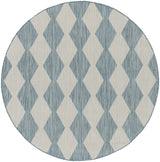 Nourison Positano POS04 Machine Made Aqua Rug