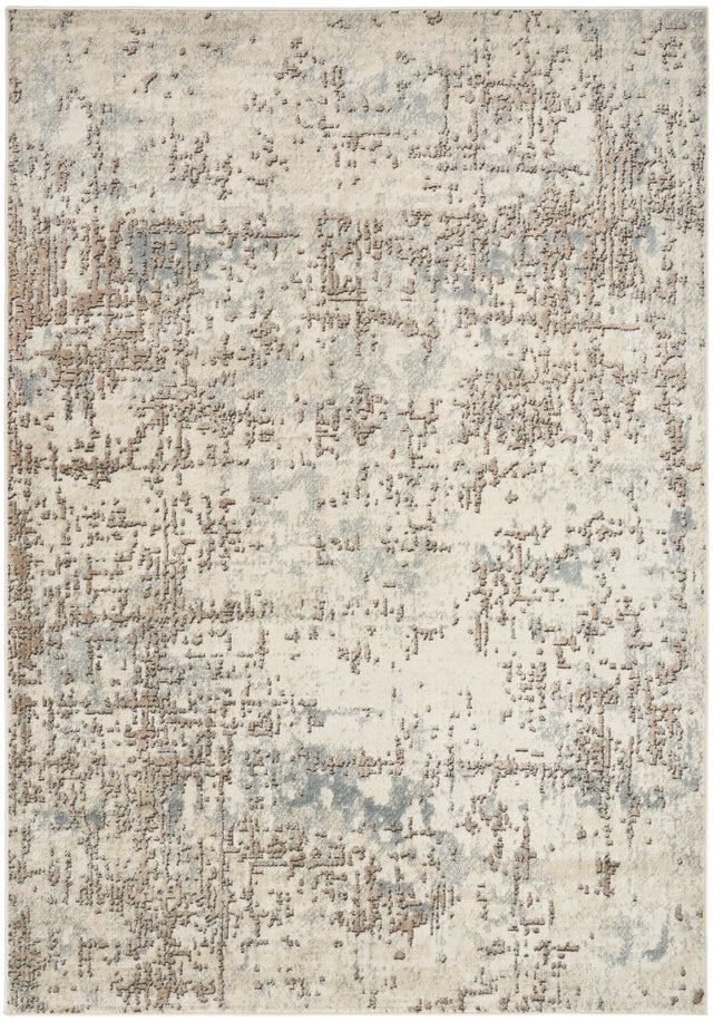 Nourison Quarry QUA17 Machine Made Ivory, Beige Rug