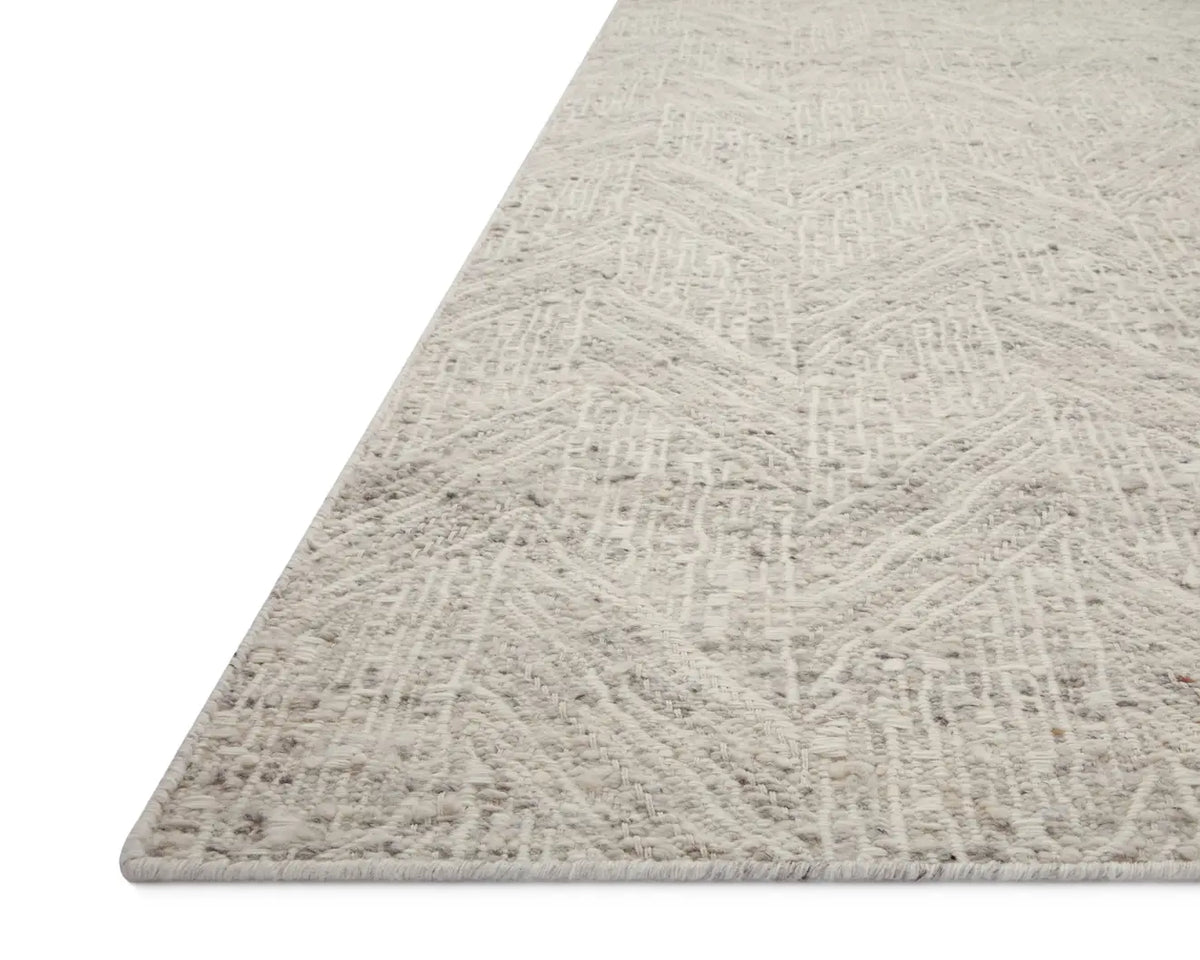 Loloi Raven Rav-01 Silver/Ivory Rug - rug corner