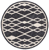 Safavieh Micro-Loop 5'-0" x 5'-0" Rug in Charcoal / Ivory