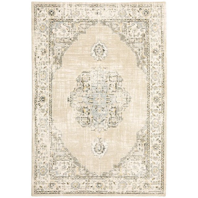 Oriental Weavers Sphinx Andorra 303D Beige / Ivory Rugs - main flat