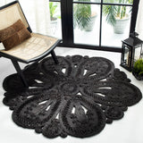 Safavieh Natural Fiber 5'-0" x 5'-0" Rug in Black