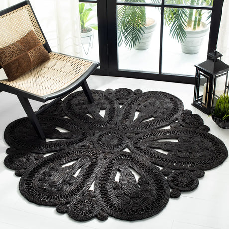 Safavieh Natural Fiber 5'-0" x 5'-0" Rug in Black