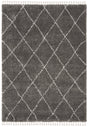 Safavieh Moroccan Fringe Shag 4'-0" x 6'-0" Rug in Grey / Ivory