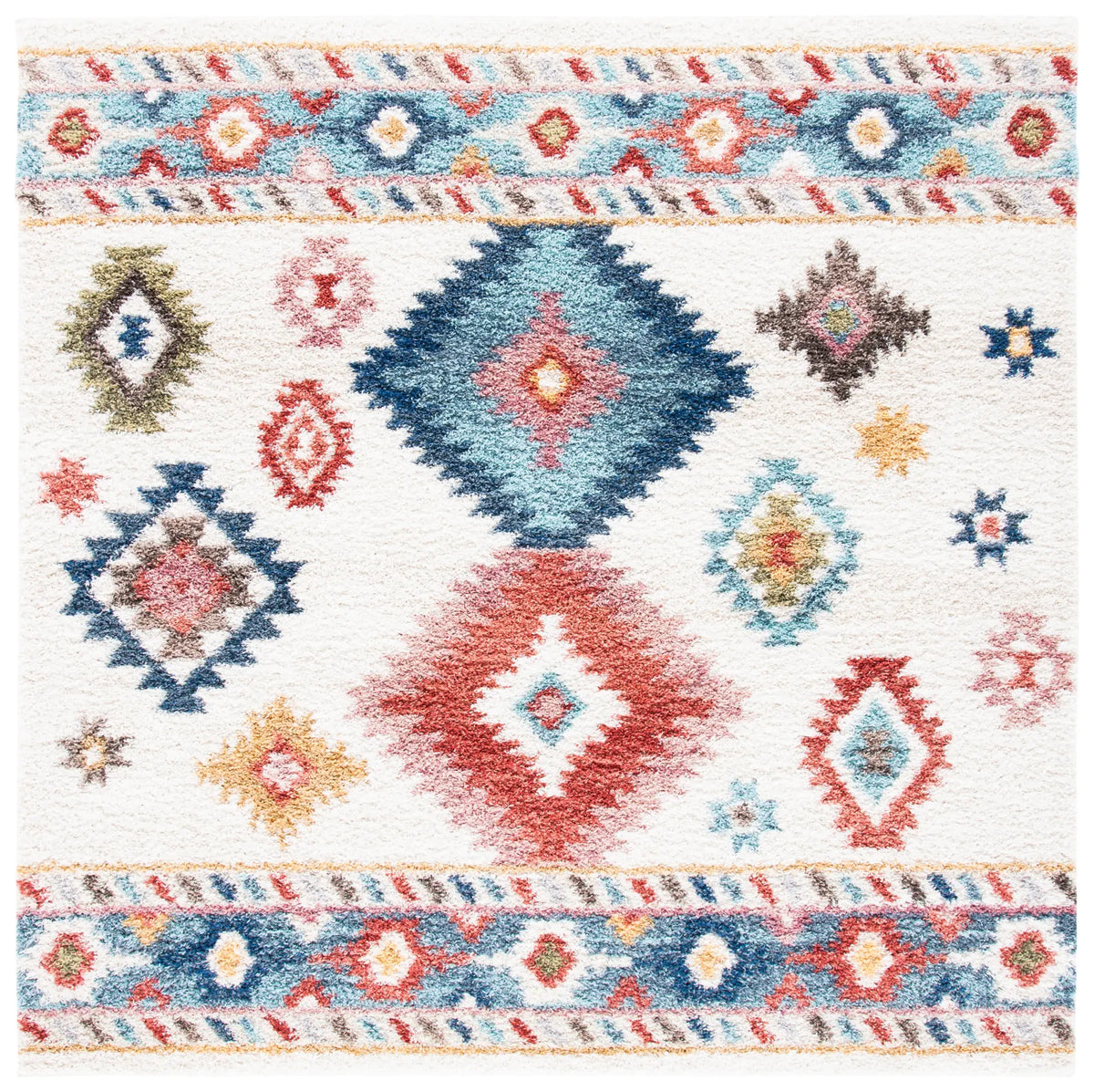 Safavieh Calista 6'-7" x 6'-7" Rug in Ivory / Blue