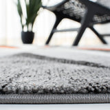 Safavieh Hollywood 4'-0" x 6'-0" Rug in Grey / Orange