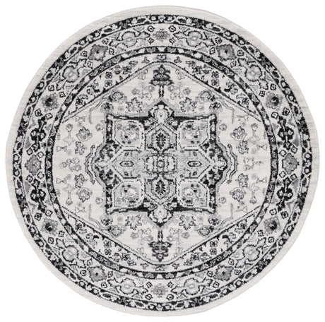 Safavieh Tulum 6'-7" x 6'-7" Rug in Ivory / Black