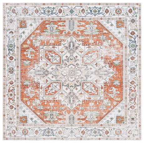 Safavieh Arizona 6'-0" x 6'-0" Rug in Ivory / Rust