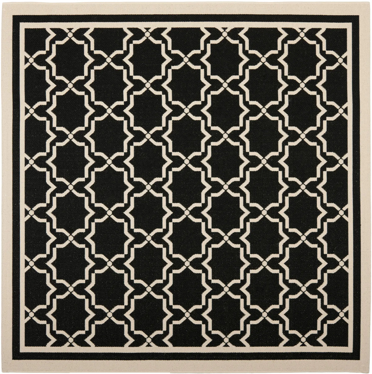 Safavieh Courtyard 6'-7" x 6'-7" Rug in Black / Beige