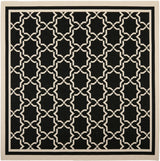 Safavieh Courtyard 6'-7" x 6'-7" Rug in Black / Beige