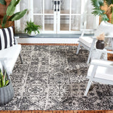 Safavieh Courtyard 6'-7" x 9'-6" Rug in Black / Beige