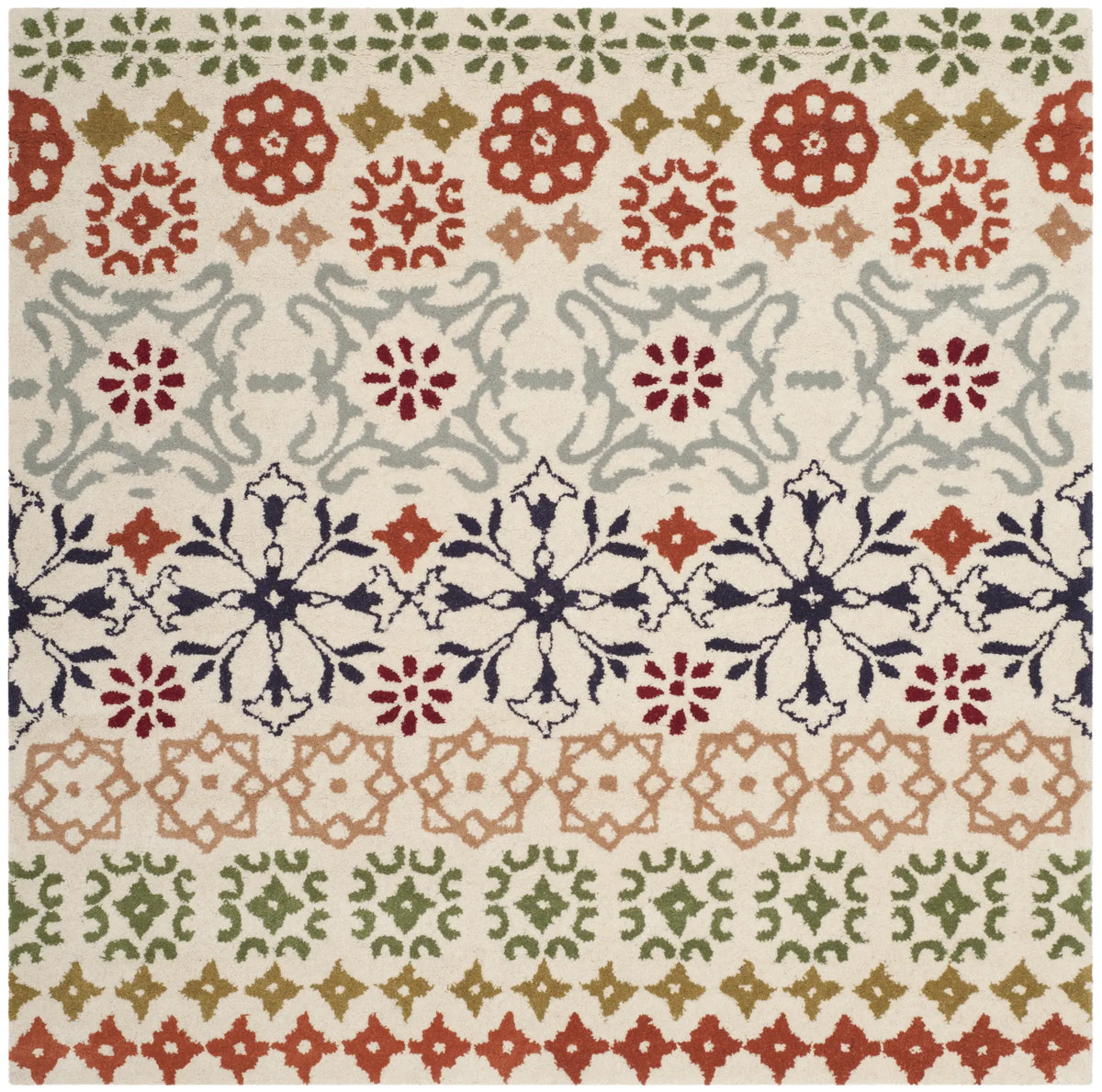 Safavieh Wyndham 5'-0" x 5'-0" Rug in Ivory / Multi