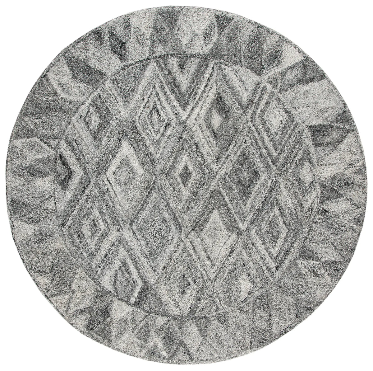 Safavieh Abstract 6'-0" x 6'-0" Rug in Grey / Black