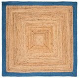 Safavieh Natural Fiber 6'-0" x 6'-0" Rug in Natural / Blue