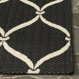 Safavieh Courtyard 4'-0" x 5'-7" Rug in Black / Beige
