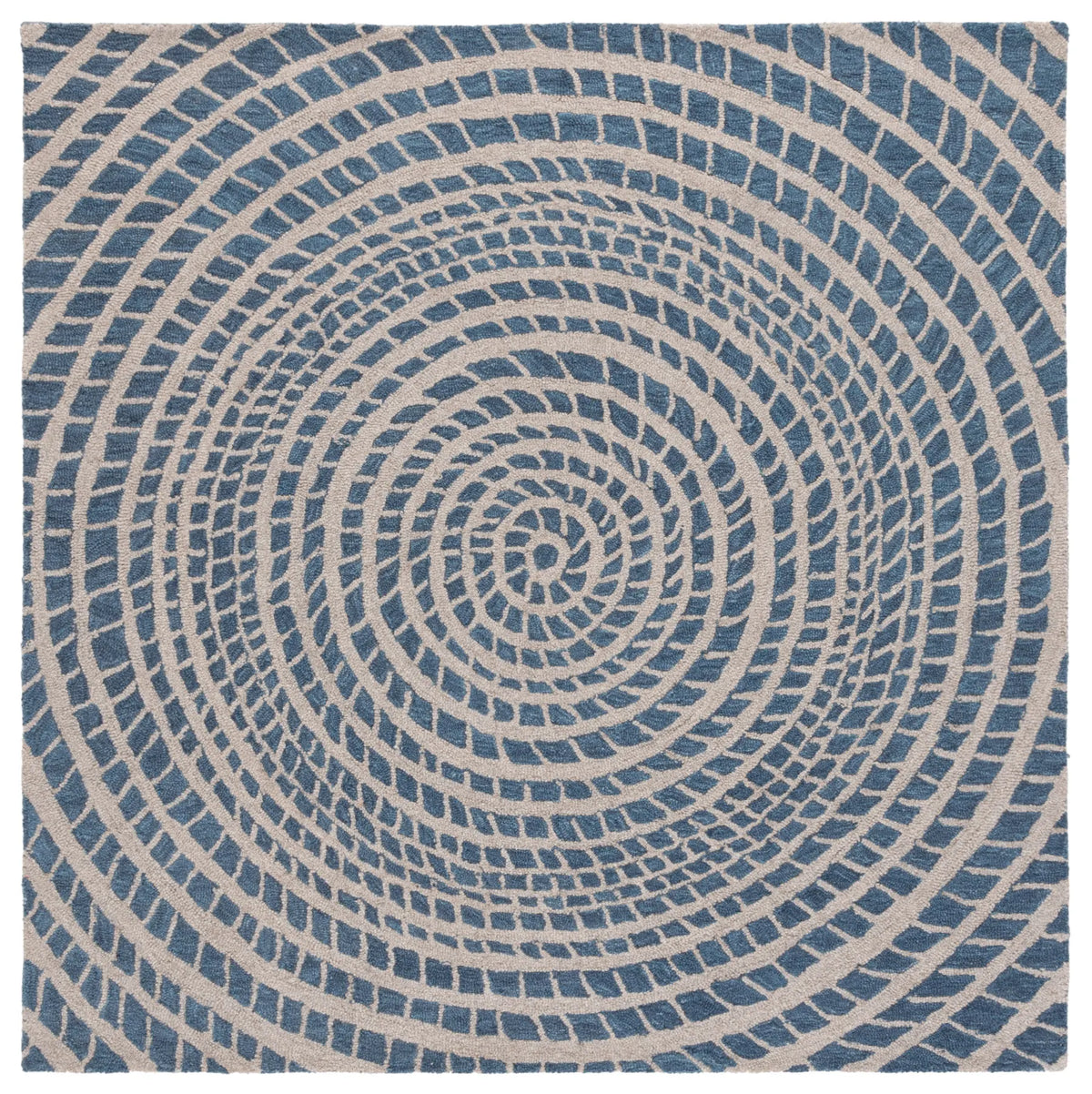 Safavieh Ebony 6'-0" x 6'-0" Rug in Blue / Ivory