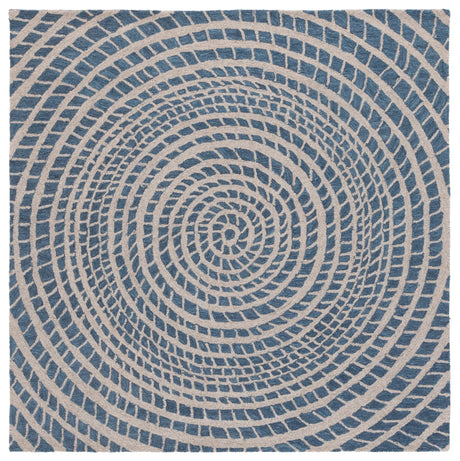 Safavieh Ebony 6'-0" x 6'-0" Rug in Blue / Ivory