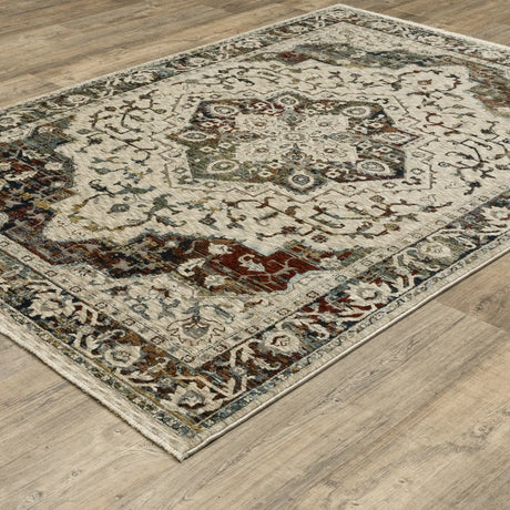 Oriental Weavers Sphinx Capella CAP12 Multi Rugs - angle detail