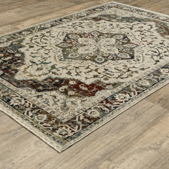 Oriental Weavers Sphinx Capella CAP12 Multi Rugs - angle detail