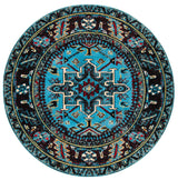 Safavieh Vintage Hamadan 5'-3" x 5'-3" Rug in Light Blue / Black